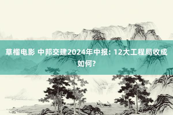 草榴电影 中邦交建2024年中报: 12大工程局收成如何?