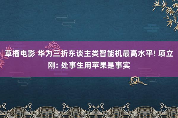 草榴电影 华为三折东谈主类智能机最高水平! 项立刚: 处事生用苹果是事实