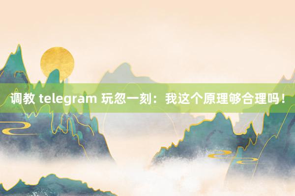 调教 telegram 玩忽一刻：我这个原理够合理吗！