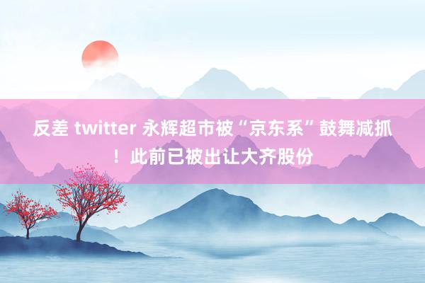 反差 twitter 永辉超市被“京东系”鼓舞减抓！此前已被出让大齐股份