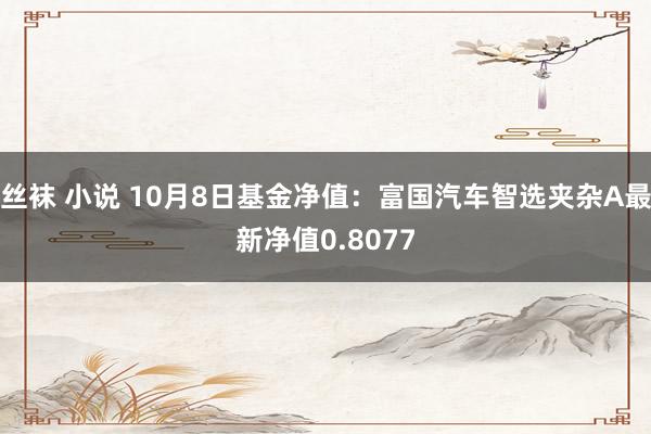 丝袜 小说 10月8日基金净值：富国汽车智选夹杂A最新净值0.8077