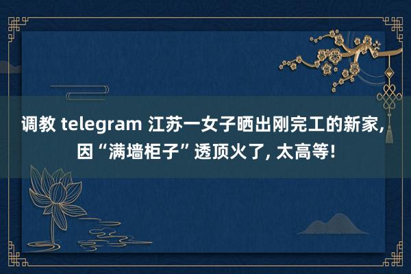 调教 telegram 江苏一女子晒出刚完工的新家， 因“满墙柜子”透顶火了， 太高等!