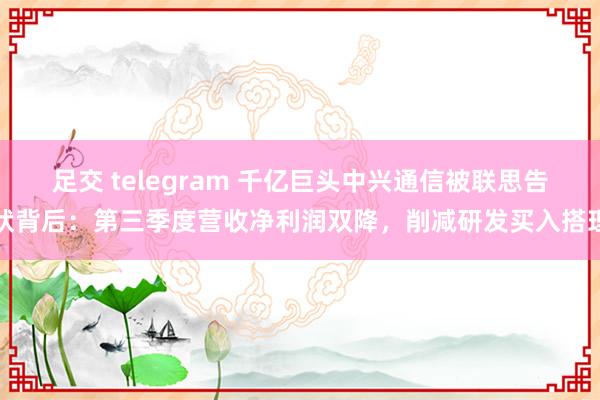 足交 telegram 千亿巨头中兴通信被联思告状背后：第三季度营收净利润双降，削减研发买入搭理