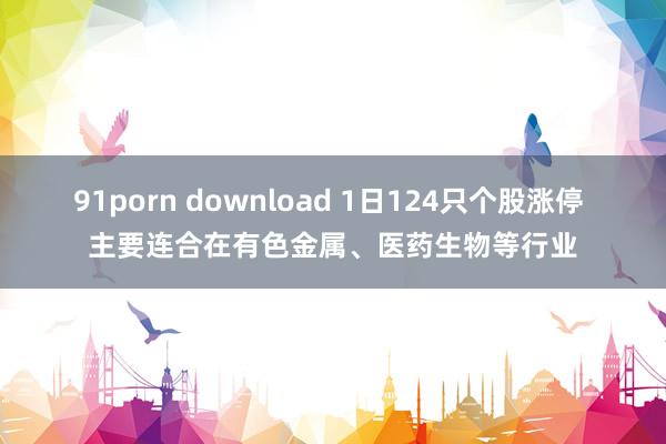 91porn download 1日124只个股涨停 主要连合在有色金属、医药生物等行业