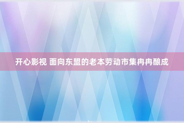 开心影视 面向东盟的老本劳动市集冉冉酿成