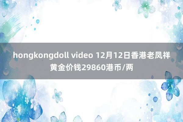 hongkongdoll video 12月12日香港老凤祥黄金价钱29860港币/两