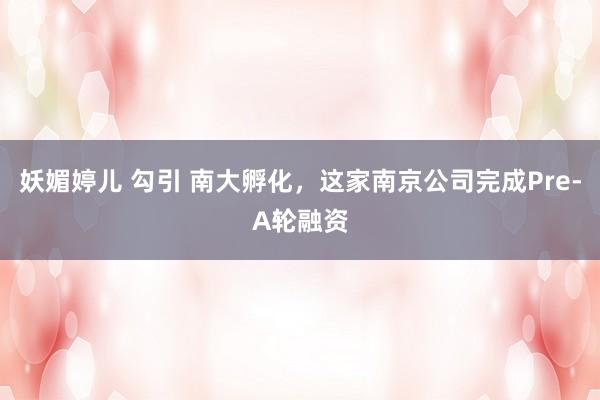 妖媚婷儿 勾引 南大孵化，这家南京公司完成Pre-A轮融资