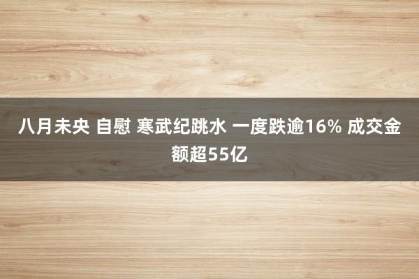 八月未央 自慰 寒武纪跳水 一度跌逾16% 成交金额超55亿